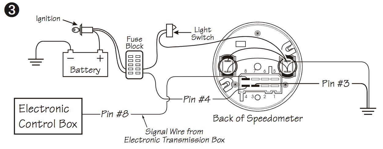 Подключение датчика моточасов VDO Speedometer and ETB sensor - The Start Line - WSCC - Community Forum