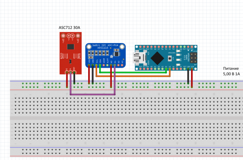 Подключение датчика напряжения к ардуино Датчик тока ACS712 Аппаратная платформа Arduino