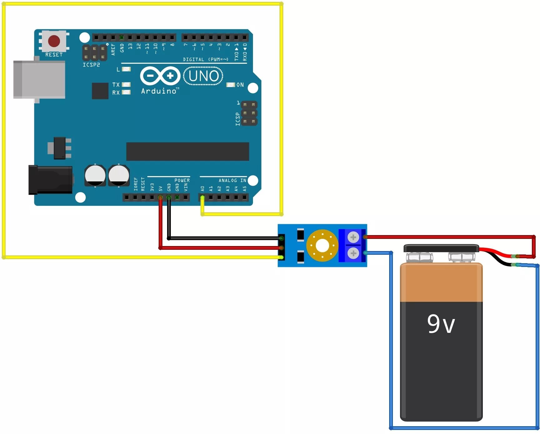 Подключение датчика напряжения к ардуино Arduino. Датчик для измерения напряжения в сети постоянного тока меньше 25V. (Vo