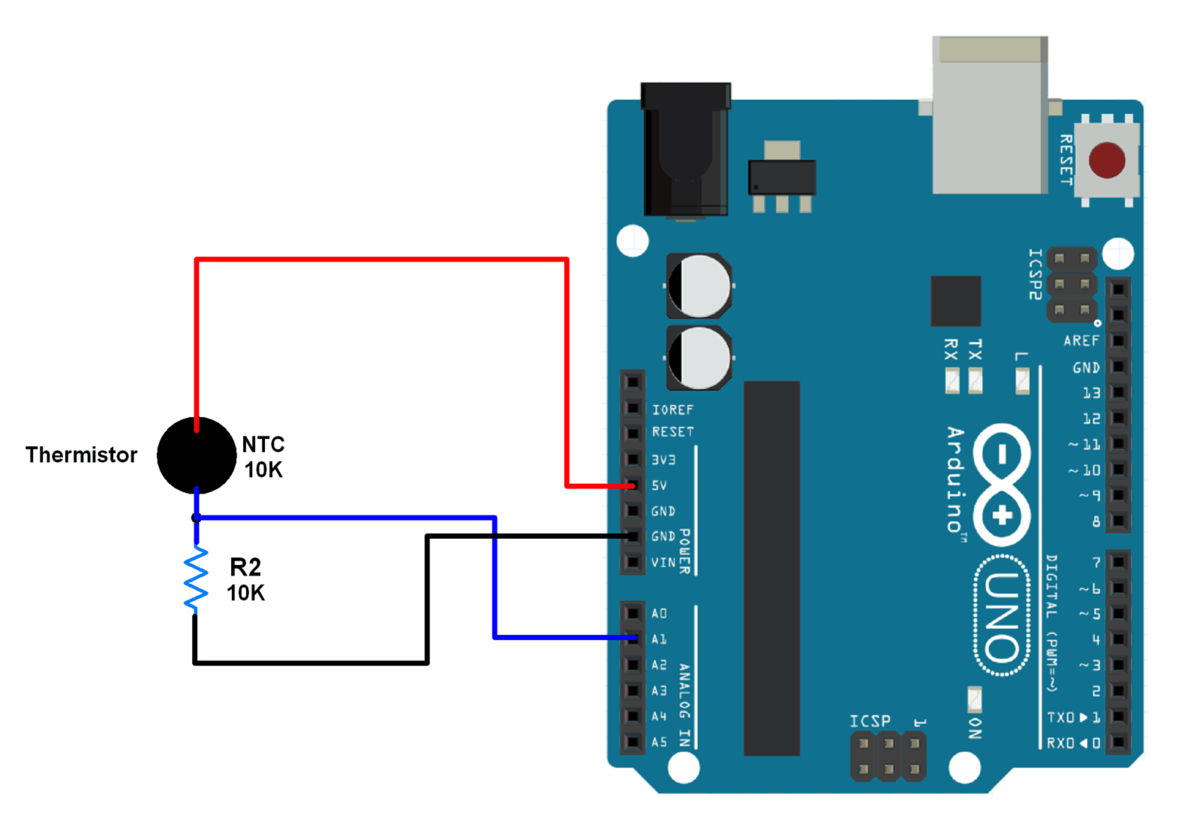 Подключение датчика ntc Датчики температуры и влажности для Arduino и ESP K12 :: О ESP32 и не только Дзе