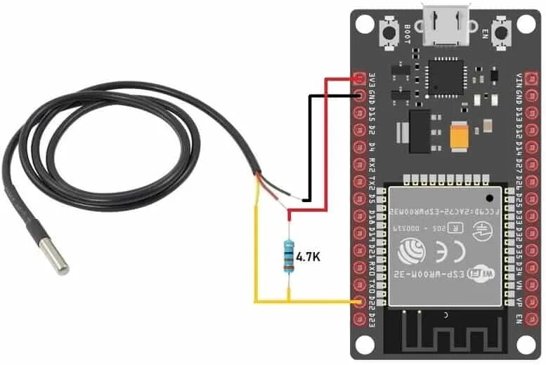 Подключение датчика ntc MicroPython: DS18B20 Temperature Sensor with ESP32