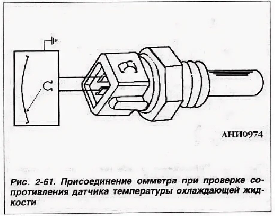 Подключение датчика охлаждающей жидкости Проверка клапана управления запаздыванием зажигания