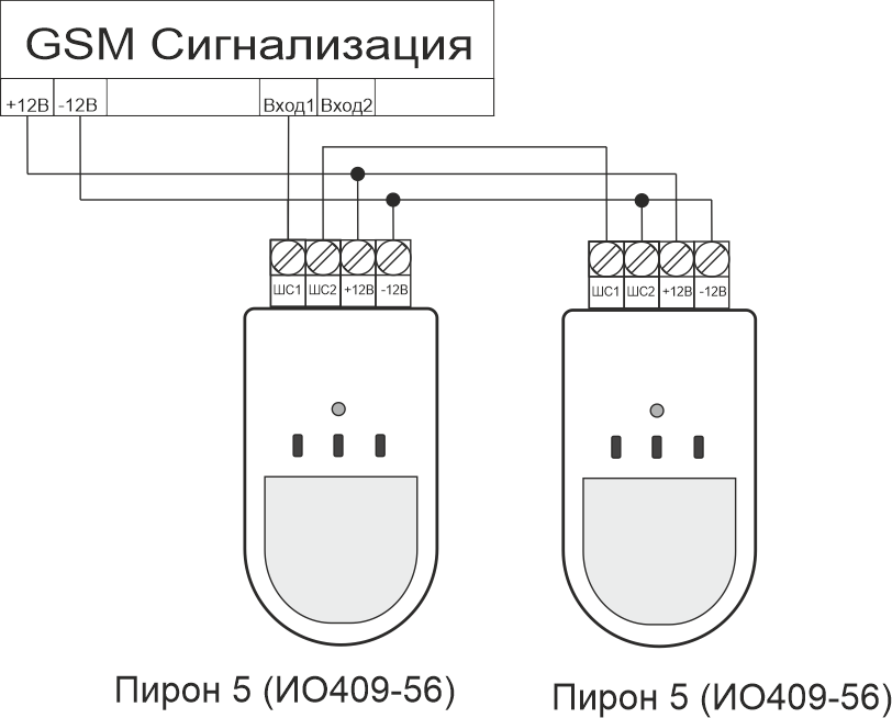 Подключение датчика охраны Пирон-5 (ИО409-56) извещатель охранный объемный оптико-электронный