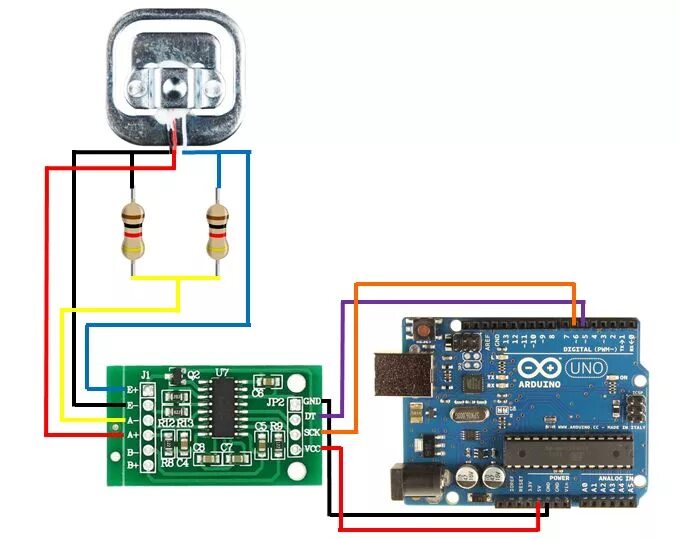 Подключение датчика от напольных весов HX711 pull measure - Sensors - Arduino Forum