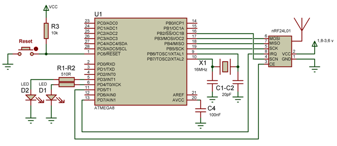 Подключение датчика по i2c atmega ассемблер Радиомодули nRF24L01 - Как подключить - AVR project.ru - Проекты на микроконтрол