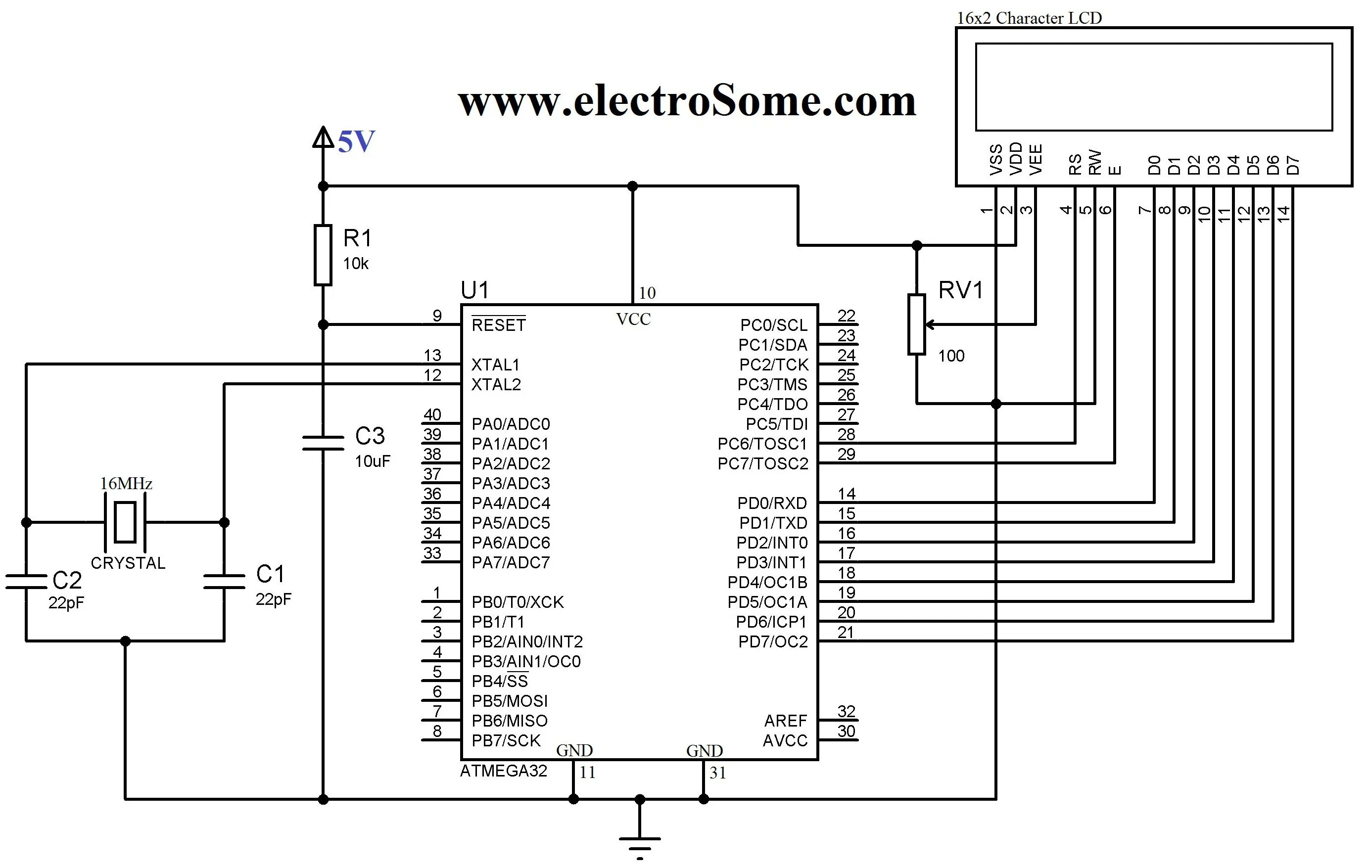 Подключение датчика по i2c atmega ассемблер interfacing lcd atmega32 microcontroller atmel studio under Repository-circuits 