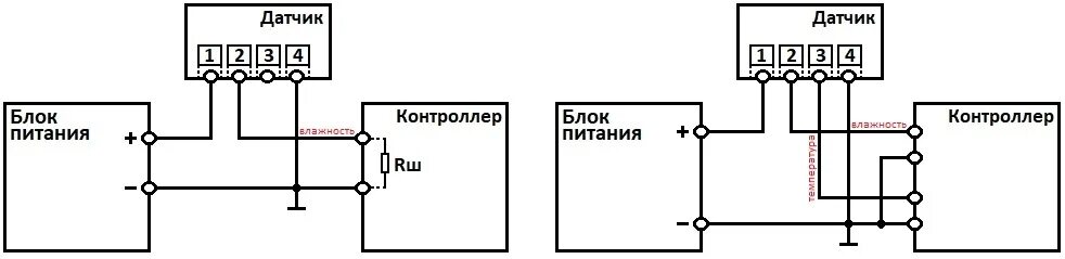 Подключение датчика по токовой петле KFTF-20-I-VA-Q-LCD Канальный датчик влажности и температуры 2003-4162-2100-001