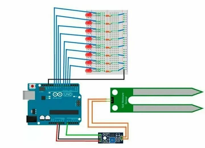 Подключение датчика почвы к ардуино Датчик влажности почвы YL-69 (FC-28) - купить в интернет-магазине по низкой цене