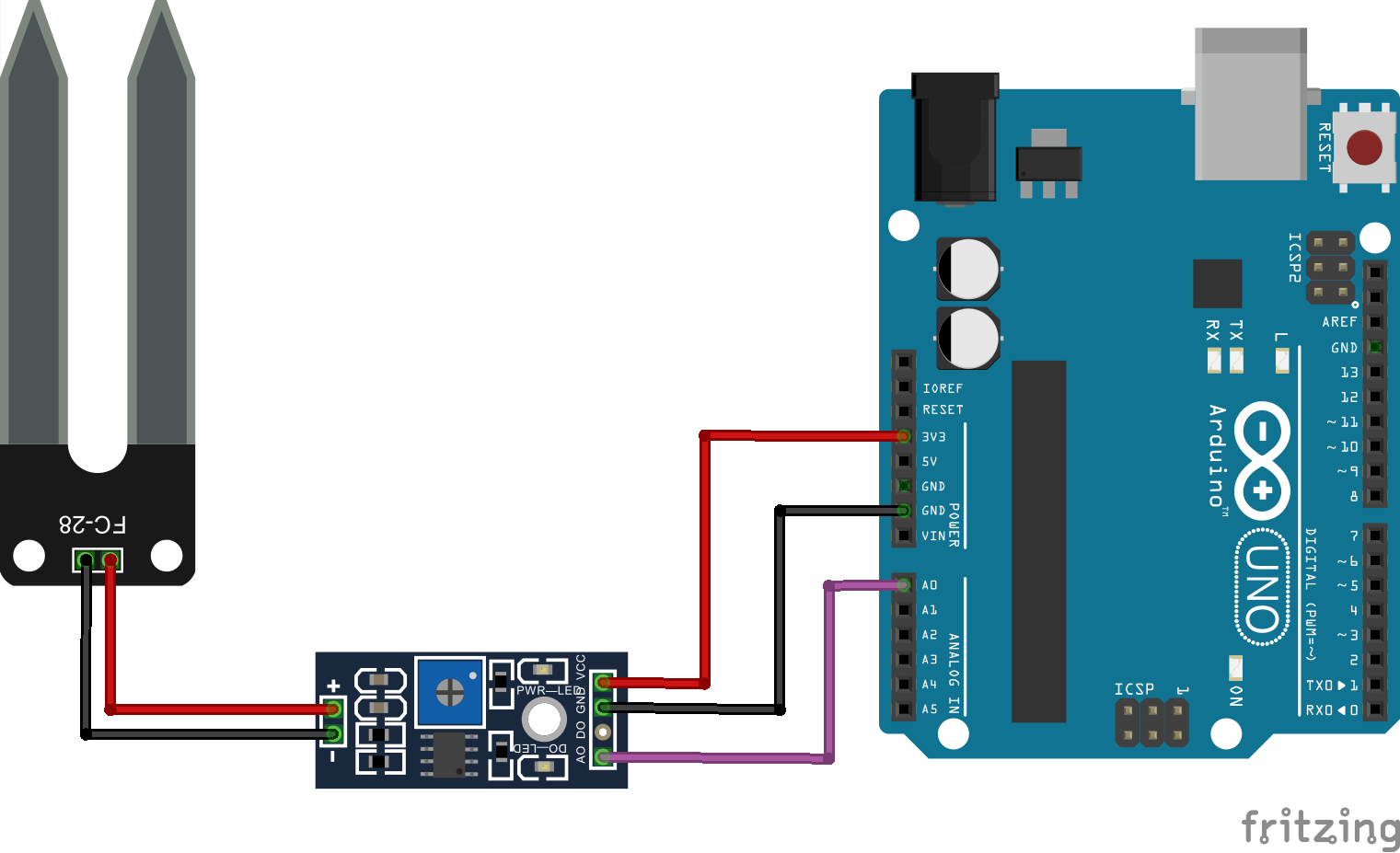 Подключение датчика почвы к ардуино Датчик влажности почвы FC-28 - blog.arduinko.ru