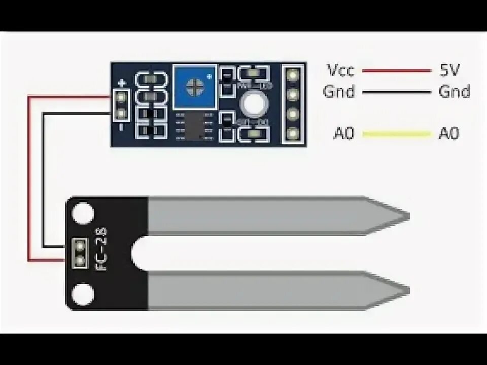 Подключение датчика почвы к ардуино fritzing fc-28 - YouTube