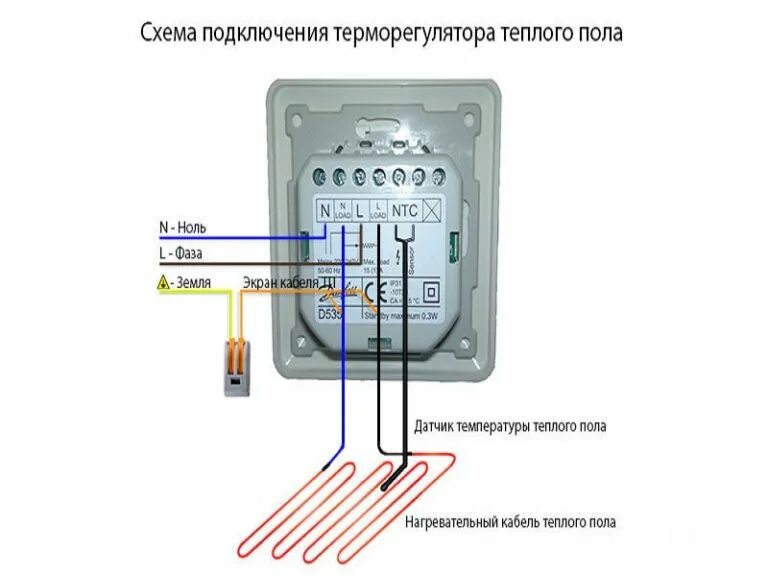 Подключение датчика пола к терморегулятору Датчик для теплого пола: схема подключения, разновидности и функции