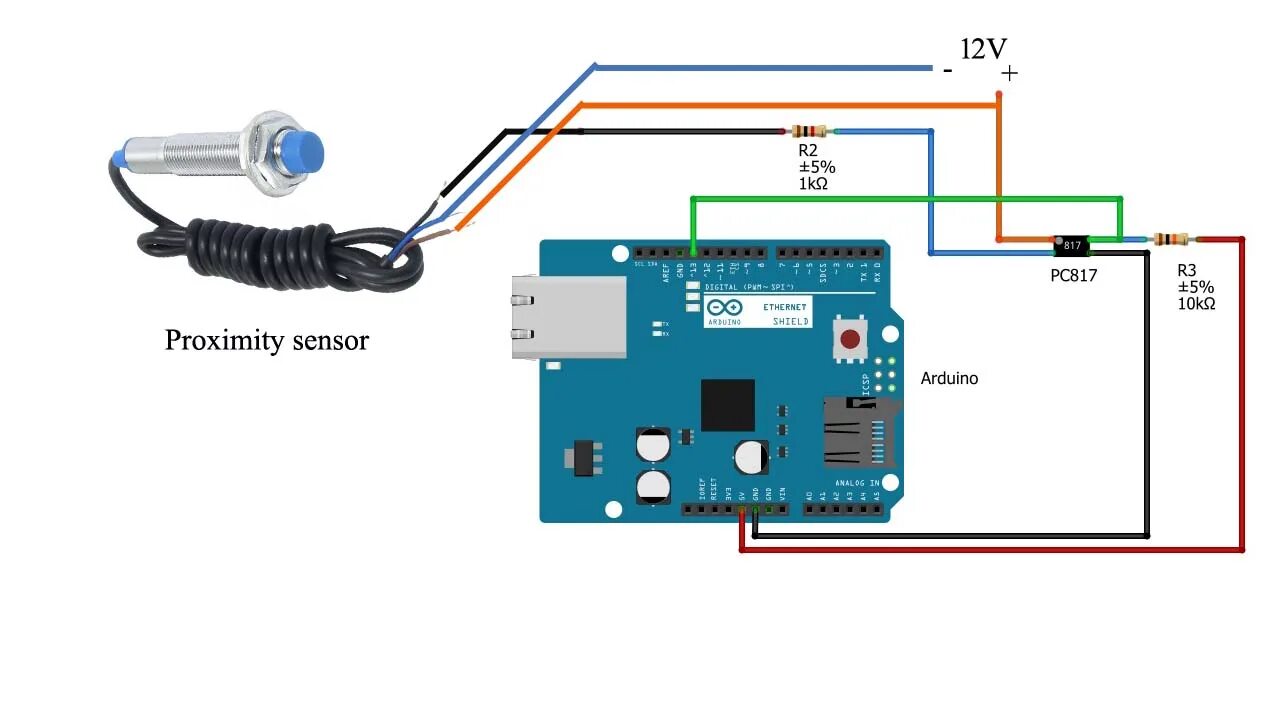 Подключение датчика приближения Proximity Sensors: Inductive and Capacitive Proximity Sensors with Arduino