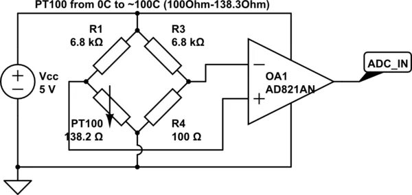 Подключение датчика pt100 operational amplifier - How to use an instrumentation amp? - Electrical Engineer