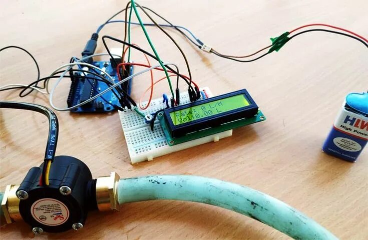 Подключение датчика расхода воды Measuring water Flow Rate and Volume using Arduino and Flow Sensor Arduino, Ardu