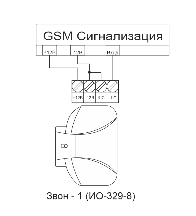 Подключение датчика разбития стекла Звон-1 (ИО329-8) Датчик разбития, поверхностный