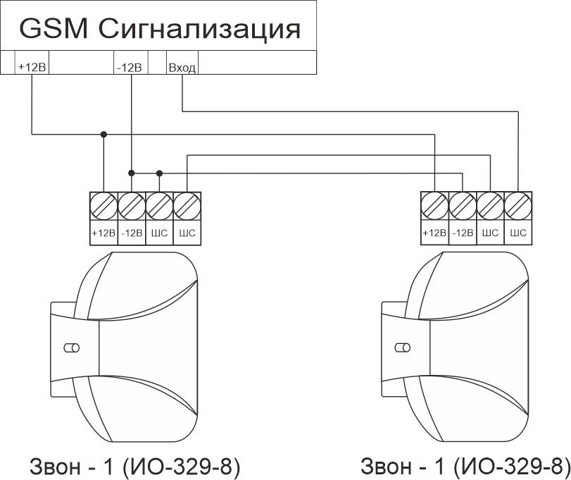 Подключение датчика разбития стекла Звон-1 (ИО329-8) Датчик разбития, поверхностный