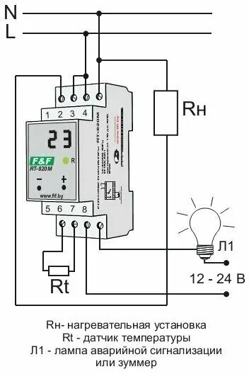 Подключение датчика реле температуры Терморегулятор/термостат с датчиком Евроавтоматика F&F RT-820M 1NO EA07.001.007 