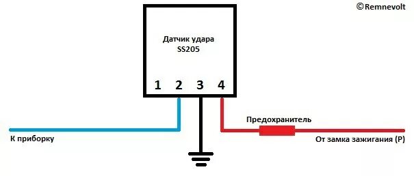 Подключение датчика сигнализации Двухуровневый датчик удара StarLine SS-205 в штатную сигнализацию - Volkswagen G