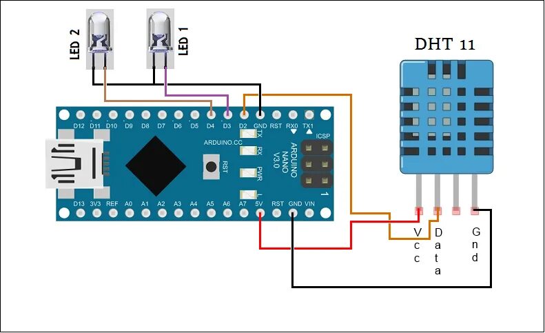 Подключение датчика температуры dht11 Interfacing Dht11 Sensor With Arduino In Proteus PAITO WARNA