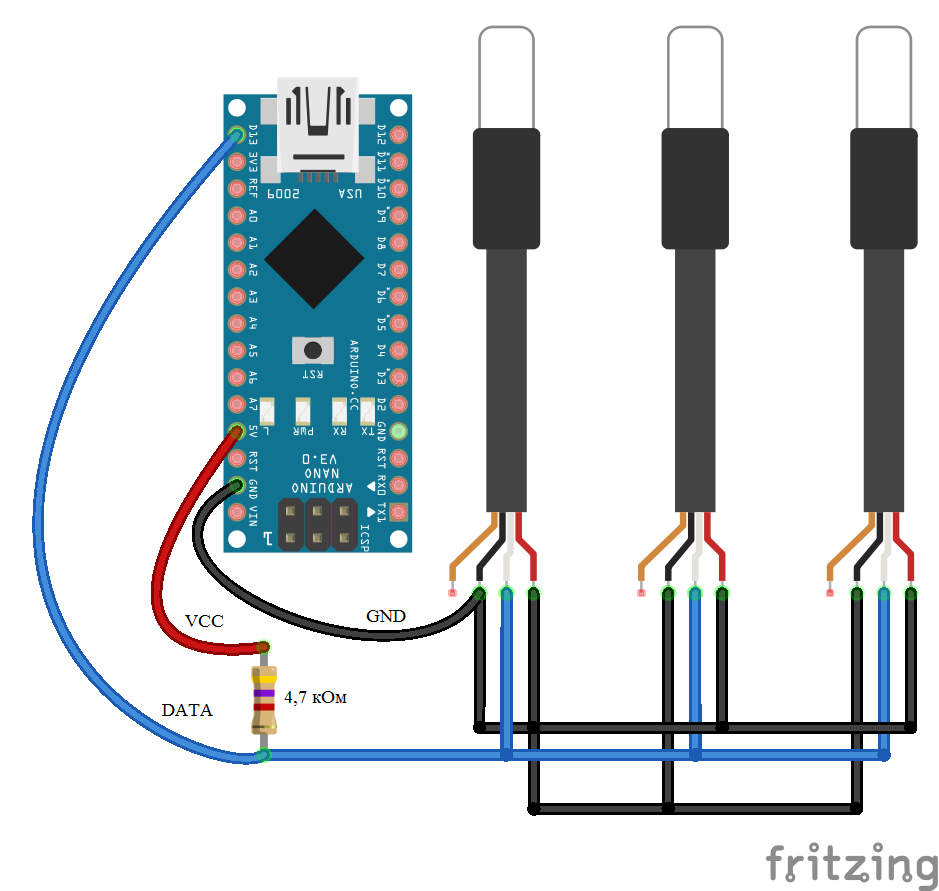 Подключение датчика температуры ds18b20 к arduino Подключить несколько ардуино: найдено 89 изображений