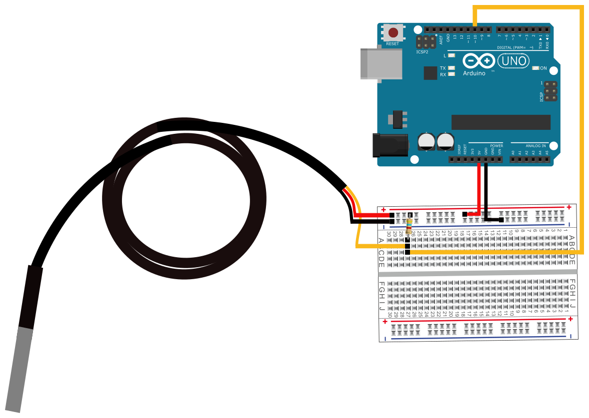 Подключение датчика температуры ds18b20 к arduino Arduino B04 датчик температуры DS18B20 - купить в интернет-магазине по низкой це