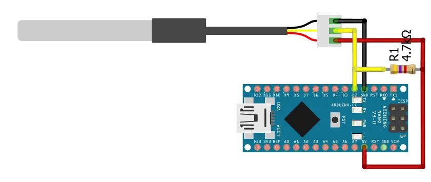 Подключение датчика температуры ds18b20 к arduino Arduino и термометр DS18B20 - Arduino набор GyverKIT