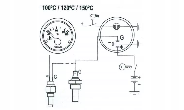 Подключение датчика температуры газ 3307 Купить Универсальный указатель температуры масла 24В 150 градусов.: отзывы, фото