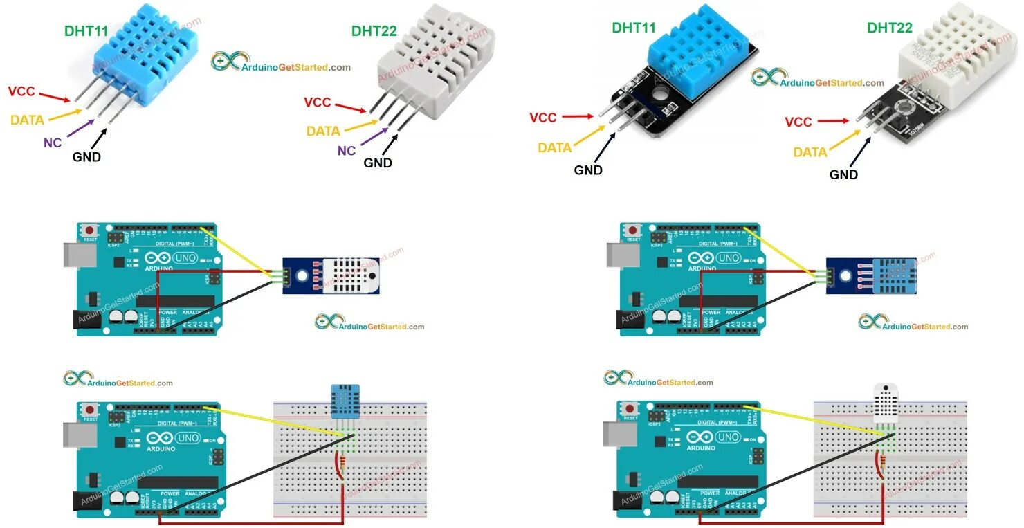 Подключение датчика температуры и влажности к ардуино vonkajšie podšálka sell moisture and temperature sensor arduino trúbka stručný m