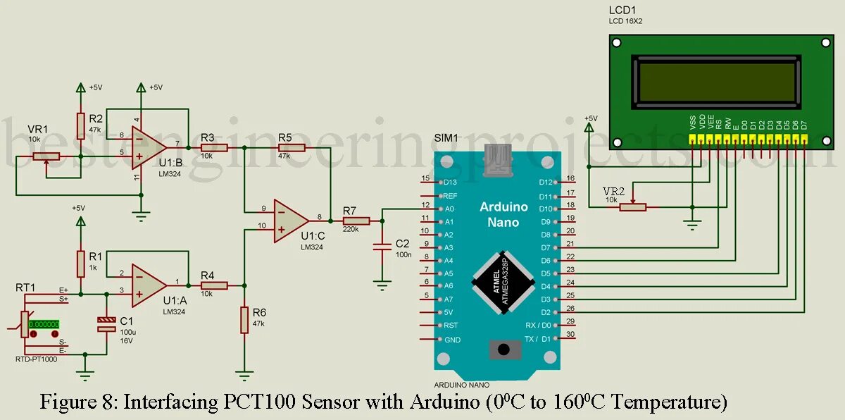 Подключение датчика температуры к микроконтроллеру Measuring Temperature using PT100 and Arduino Arduino, Arduino projects, Electro