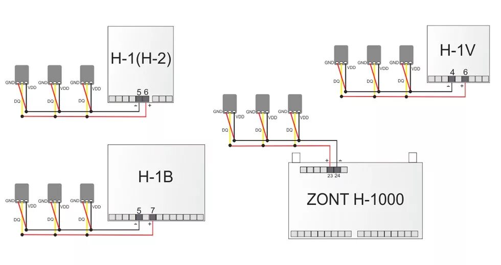 Подключение датчика температуры к zont h1v Дополнительное оборудование MyHeat Эван