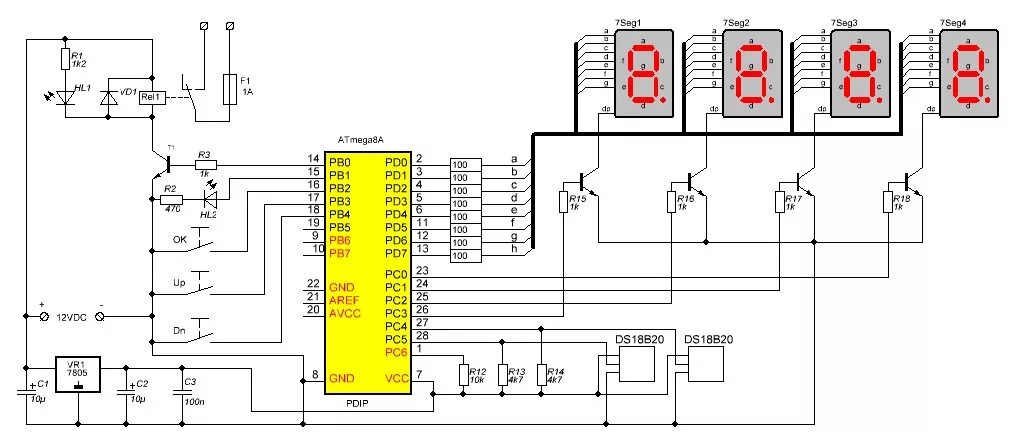 Подключение датчика температуры lm75 к мк atmega8 Крепление пульта правления - GetChip.net