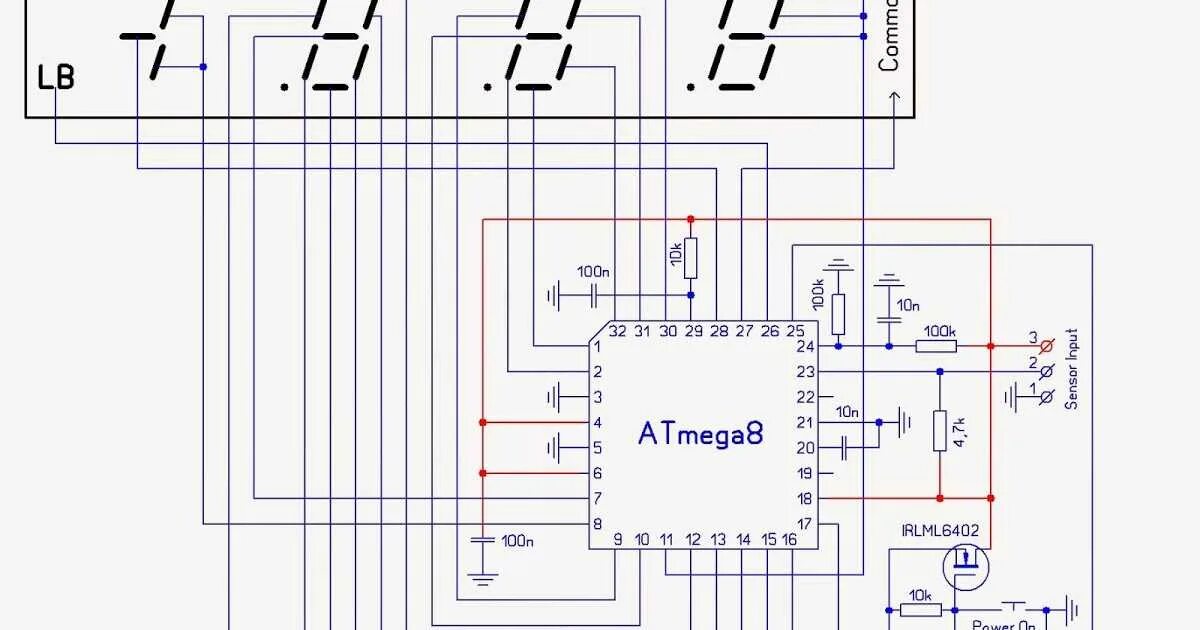 Подключение датчика температуры lm75 к мк atmega8 Термометр на atmega8 и датчике температуры ds18b20