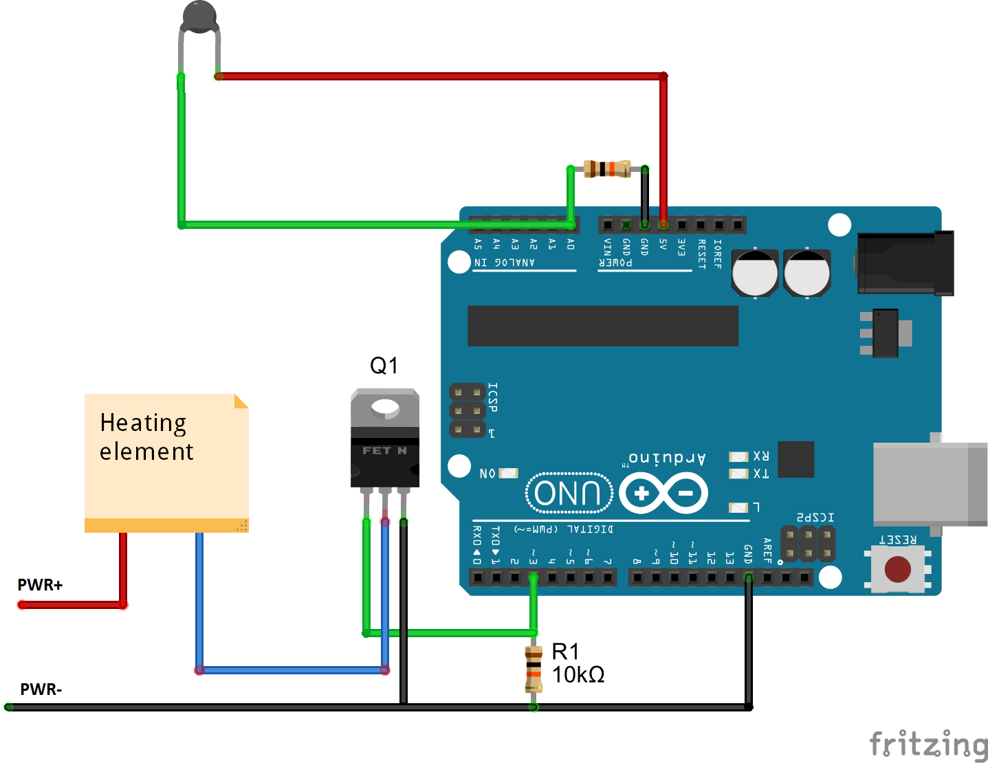 Подключение датчика температуры ntc 10k к ардуино Mini-Thermostat - Arduino Project Hub