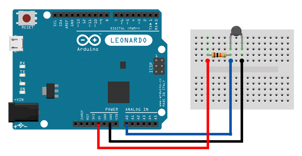 Подключение датчика температуры ntc 10k к ардуино tutorial Lesson 3: More IO Applications Codebender Blog
