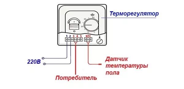 Подключение датчика температуры пола Терморегуляторы для теплого пола - выбор и подключение термостата