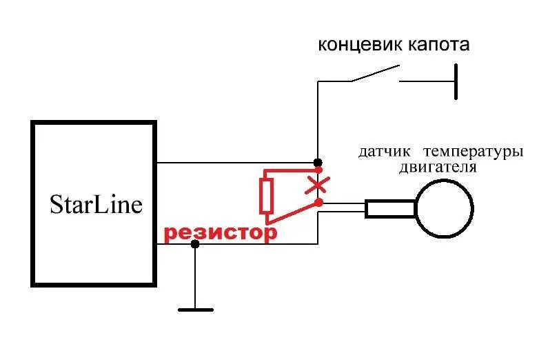 Подключение датчика температуры сигнализации Сигнализация А9 при постановки на автозапуск сигналка все делает нормально . / О