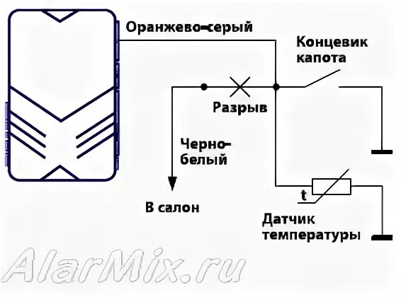 Подключение датчика температуры томагавк Установка сигнализации TOMAHAWK TW-9010 - Lada Калина хэтчбек, 1,6 л, 2007 года 