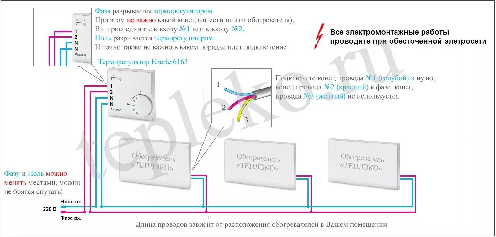 Подключение датчика теплэко Установить обогреватель теплэко