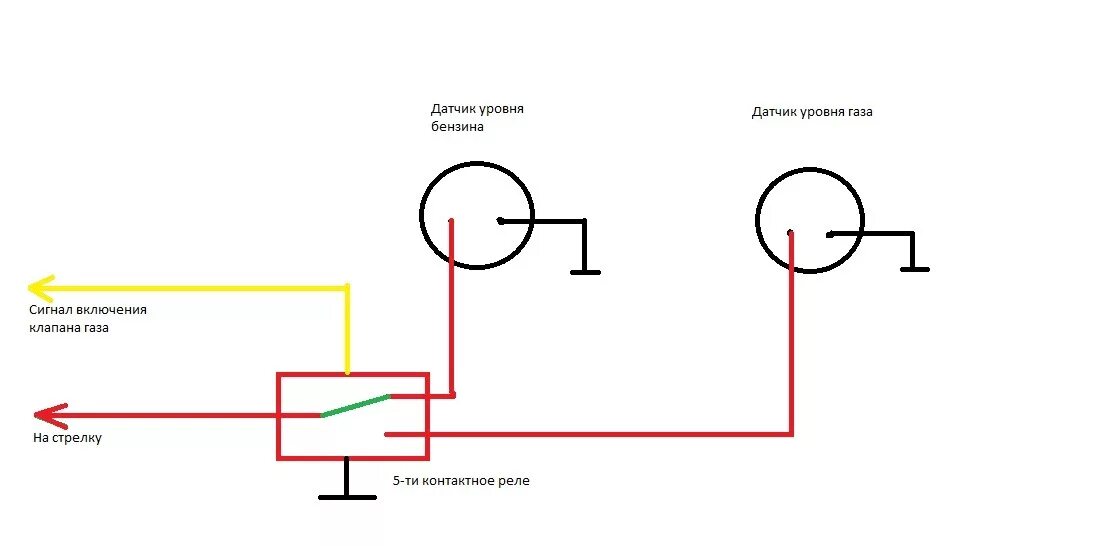 Подключение датчика уровня газа ГБО 2 поколения стрелка уровня бензина может показать уровень газа - Lada 21093,