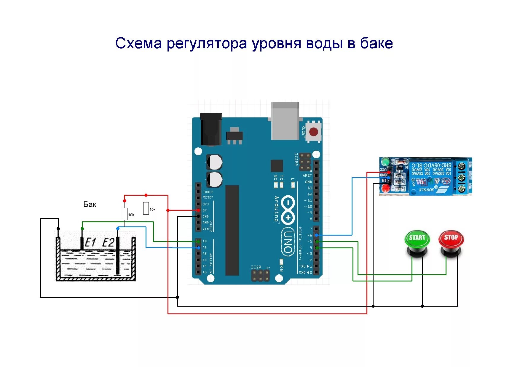 Подключение датчика уровня воды Регулятор уровня воды в баке