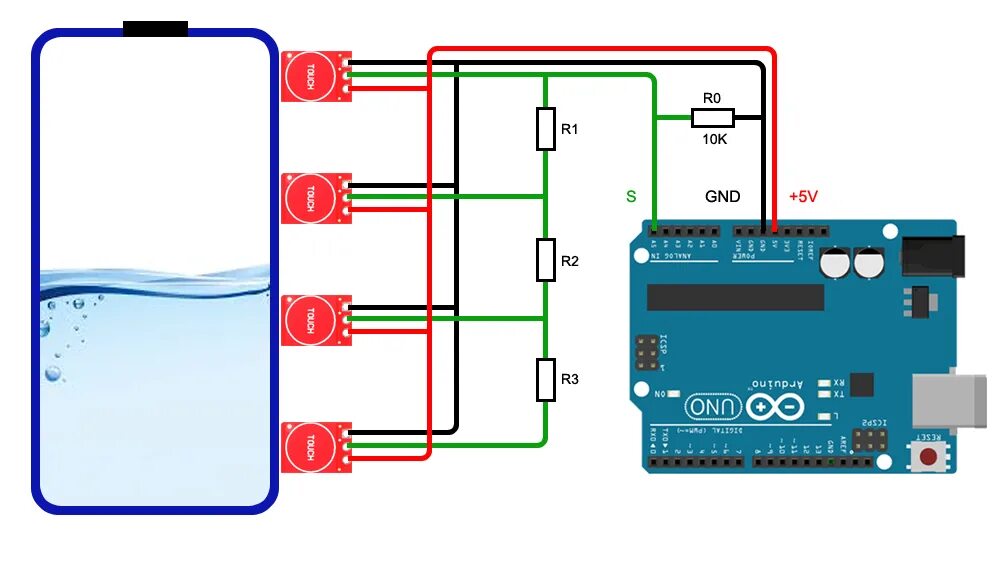 Подключение датчика уровня воды Easyelectronics.ru * Просмотр темы - Датчик уровня воды на основе сенсорных кноп