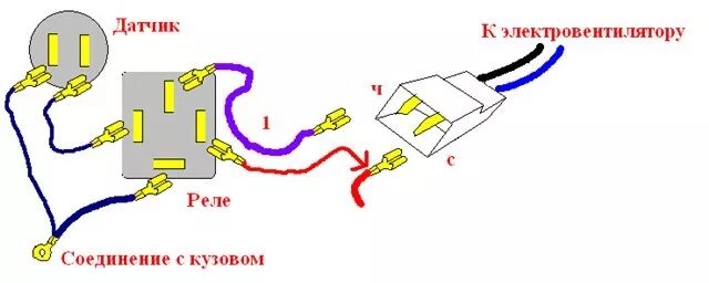 Подключение датчика вентилятора 2109 Вопрос № 2 Реле на датчик вентилятора - Opel Vectra A, 1,6 л, 1992 года электрон