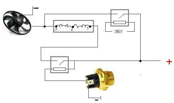 Подключение датчика включения вентилятора ваз Картинки СХЕМА ПОДКЛЮЧЕНИЯ РЕЛЕ ДАТЧИКА ТЕМПЕРАТУРЫ