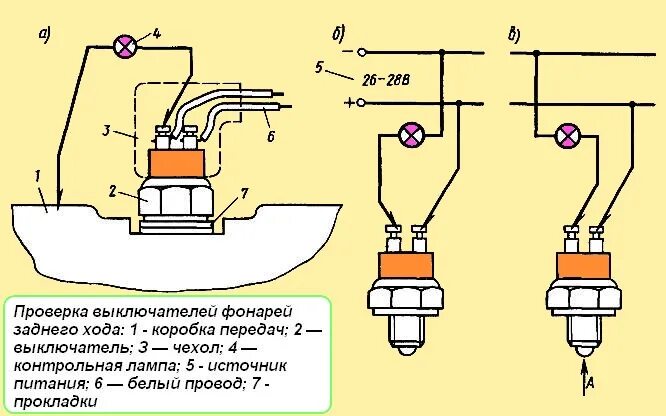 Подключение датчика заднего хода Features of the MAZ lighting system