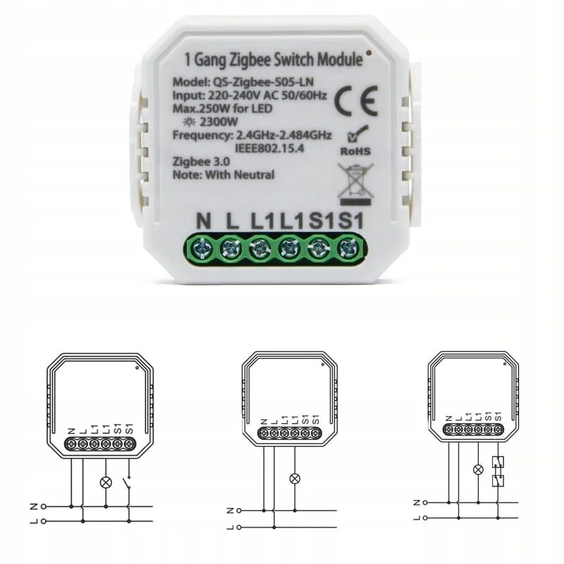 Подключение датчика zigbee Купить Двухконтурный релейный переключатель Zigbee S05-LN: отзывы, фото и характ