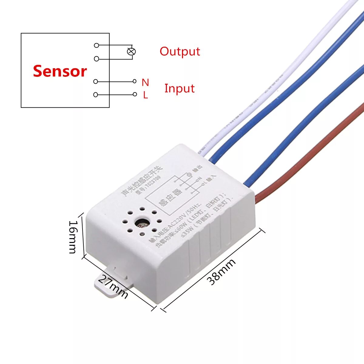 Подключение датчика звука к освещению New Automatic LED Light Sound And Light Sensor Switches Intelligent Sound Voice 