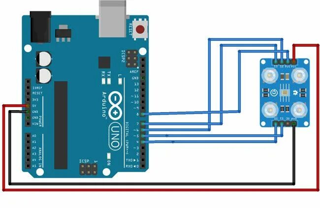 Подключение датчиков без ардуино Датчик цвета TCS230: описание, подключение, схема, характеристики ВИКИ