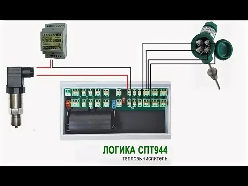 Подключение датчиков давления к тепловычислителю Подключение датчика давления и температуры к тепловычислителю. - YouTube