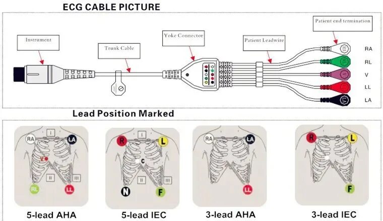 Подключение датчиков экг 12 Lead Ecg/ekg Cable With Banana4.0,Iec,For Patiend Monitor. - Buy Ekg Cable,Ek