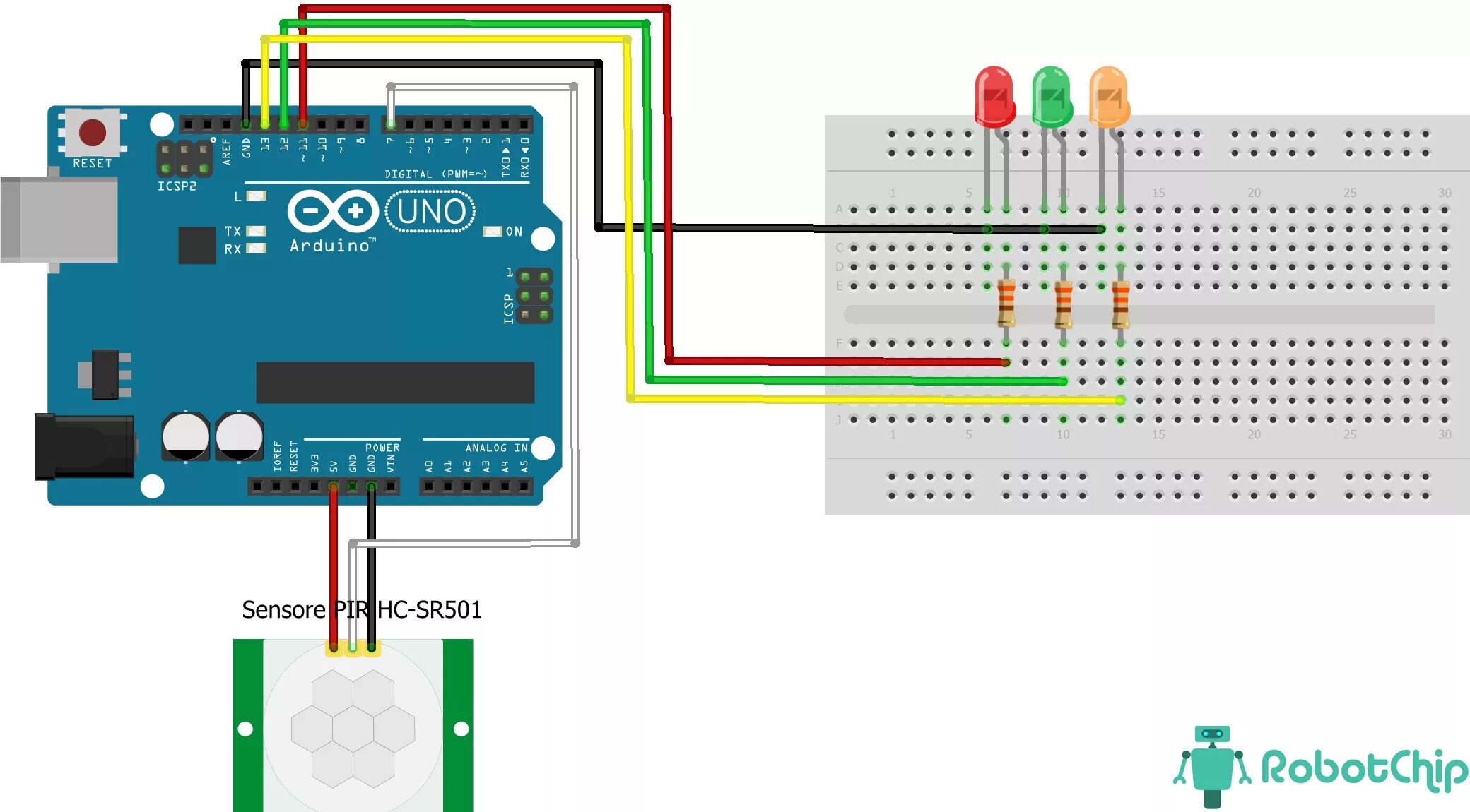 Подключение датчиков к i2c Обзор инфракрасного датчика движения HC-SR501 - RobotChip